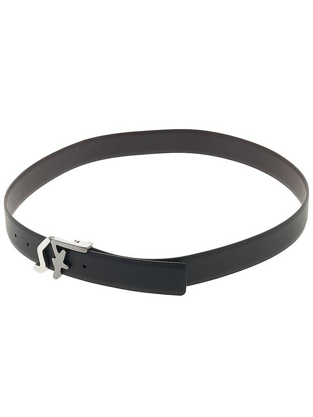 Ferragamo Men's SF Logo Reversible Belt 67 A251 NERO HICKORY 0734199 - SALVATORE FERRAGAMO - BALAAN 5