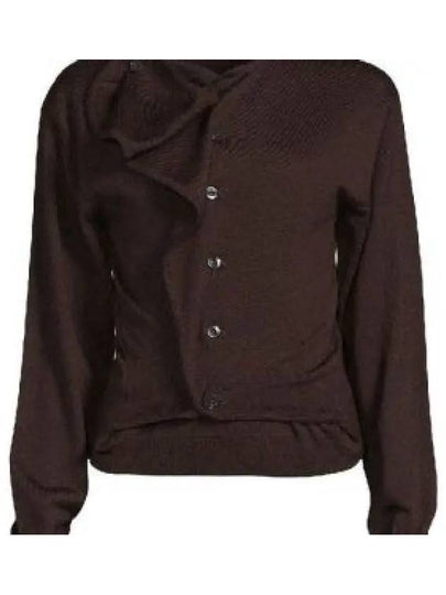 Trompe L'Oeil Cardigan Brown - LEMAIRE - BALAAN 2