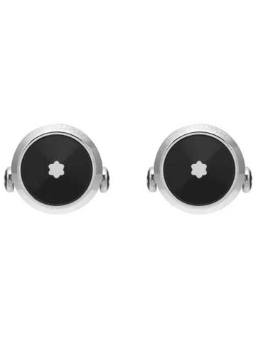 Star Cufflinks Black Silver - MONTBLANC - BALAAN.