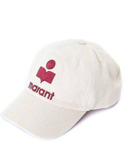 Tyron Logo Cotton Ball Cap Ecru Red - ISABEL MARANT - BALAAN 2