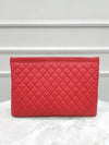 Lux You Red Boy Caviar New Medium Clutch Bag - CHANEL - BALAAN 3