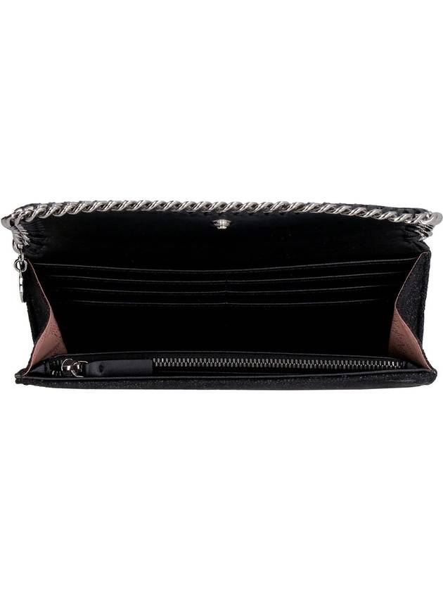 silver Falabella Continental long wallet black - STELLA MCCARTNEY - BALAAN 5