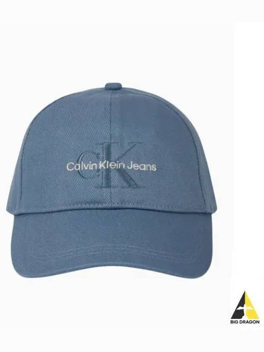 JEANS Unisex CKJ Monogram Embroidery Ball Cap 4K5031G 5BX - CALVIN KLEIN - BALAAN 1