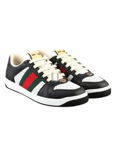 Women's Screener Low Top Sneakers Black - GUCCI - BALAAN 2