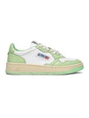 Men's Medalist Leather Low Top Sneakers Light Green - AUTRY - BALAAN 1