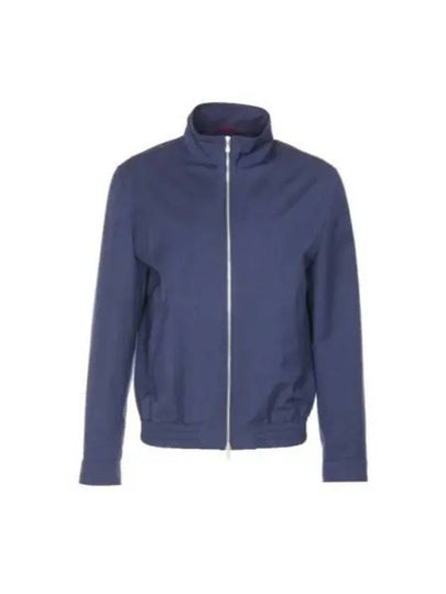 Bonded Virgin Wool Fresco Bomber Jacket Blue - BRUNELLO CUCINELLI - BALAAN 2