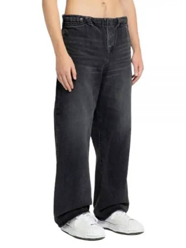 J11PT021 BLACK mid-rise wide jeans - MIHARA YASUHIRO - BALAAN 1