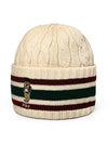 Polo Bear Cable Cricket Knit Beanie Beige - POLO RALPH LAUREN - BALAAN 4