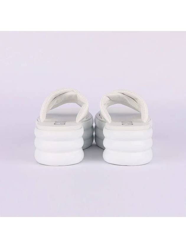 GG Platform Padded Nylon Slide Sandals White - GUCCI - BALAAN 6