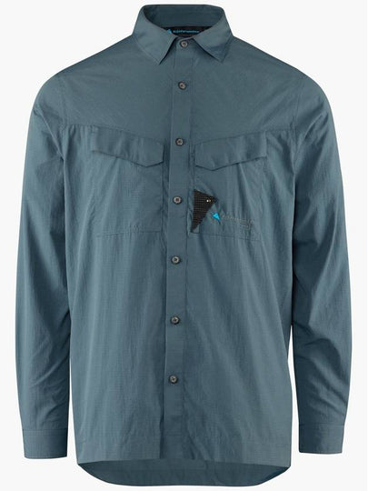 Men's Syn Regular Fit Long Sleeve Shirt Thistle Blue - KLATTERMUSEN - BALAAN 2