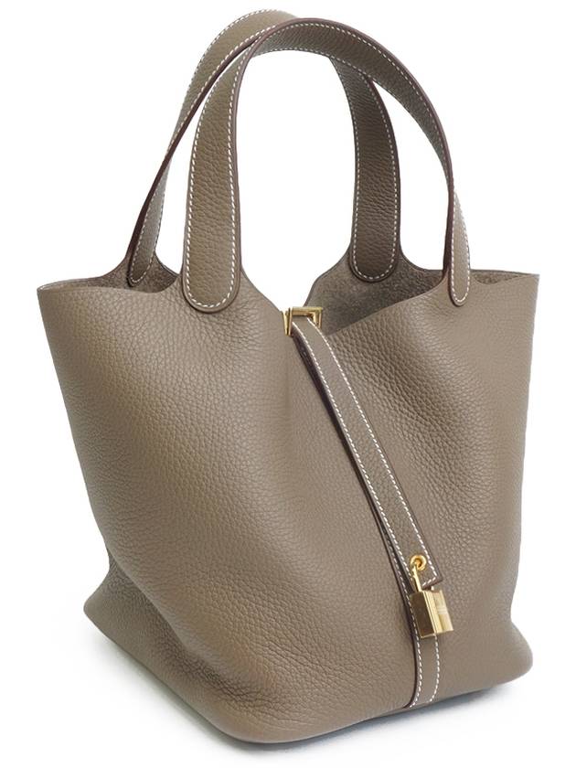 Picotin Lock 22 Tote Bag Etoupe - HERMES - BALAAN 3