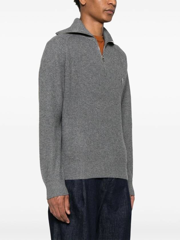 MAISON KITSUNÉ BOLD FOX HEAD PATCH HALF ZIP RIBBED JUMP - MAISON KITSUNE - BALAAN 3