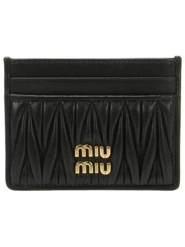 Matelasse Nappa Leather Card Holder 5MC076 AFPP F0002 - MIU MIU - BALAAN 1