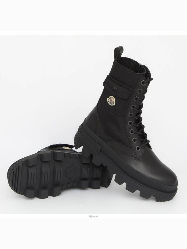 Konture Pocket Logo Patch Walker Boots Black - MONCLER - BALAAN 6