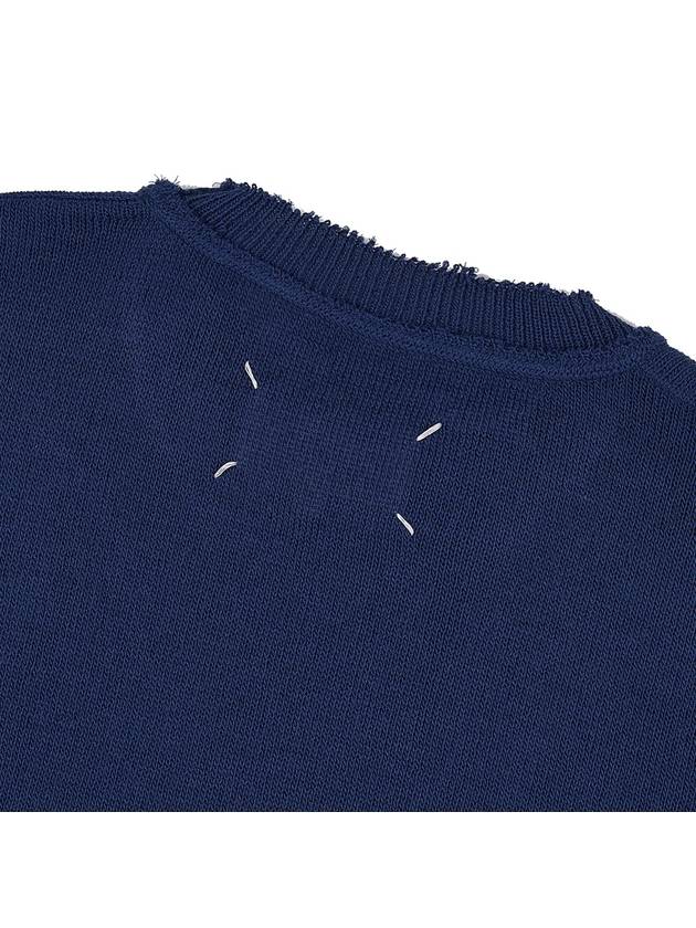 Signature Stitch Linen Knit Top Blue - MAISON MARGIELA - BALAAN 7