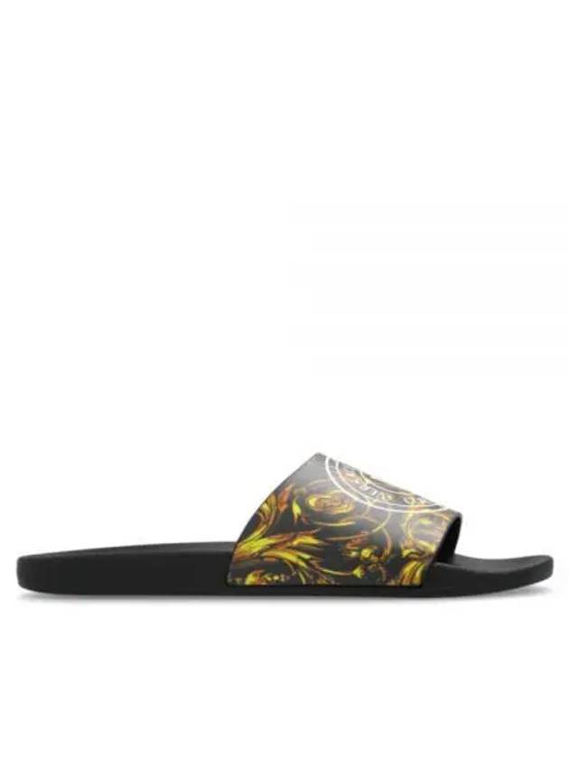 Watercolor Couture Slippers Black - VERSACE - BALAAN 2