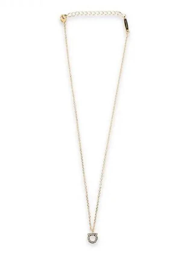 Gancini Crystal Necklace Gold - SALVATORE FERRAGAMO - BALAAN 2