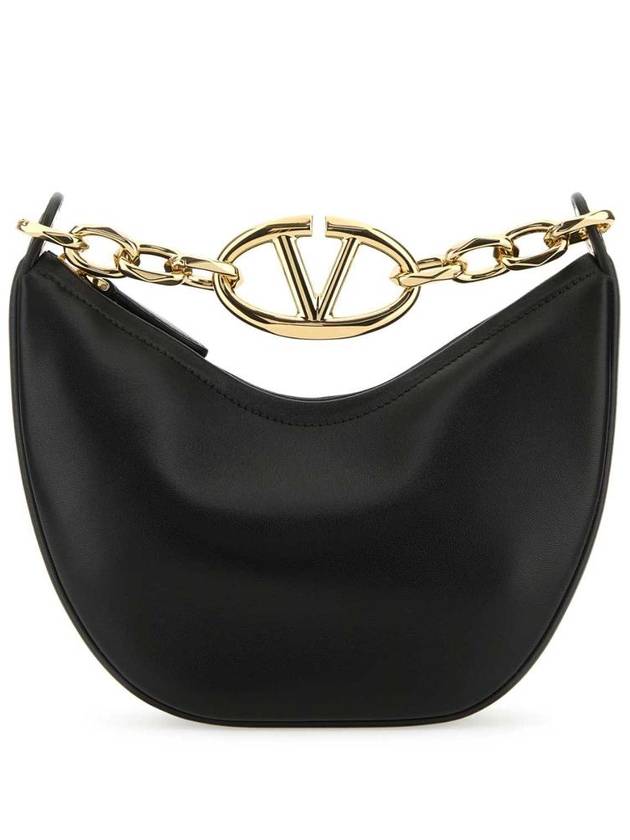 V Logo Moon Small Tote Bag Black - VALENTINO - BALAAN 2