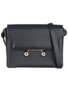 Trunkaroo Medium Leather Shoulder Bag Black - MARNI - BALAAN 2