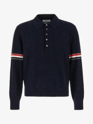 Polo T shirt 743682 Navy - THOM BROWNE - BALAAN 1