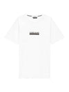 Small Rubber Logo Patch Short Sleeve T-Shirt White - STONE ISLAND - BALAAN 1