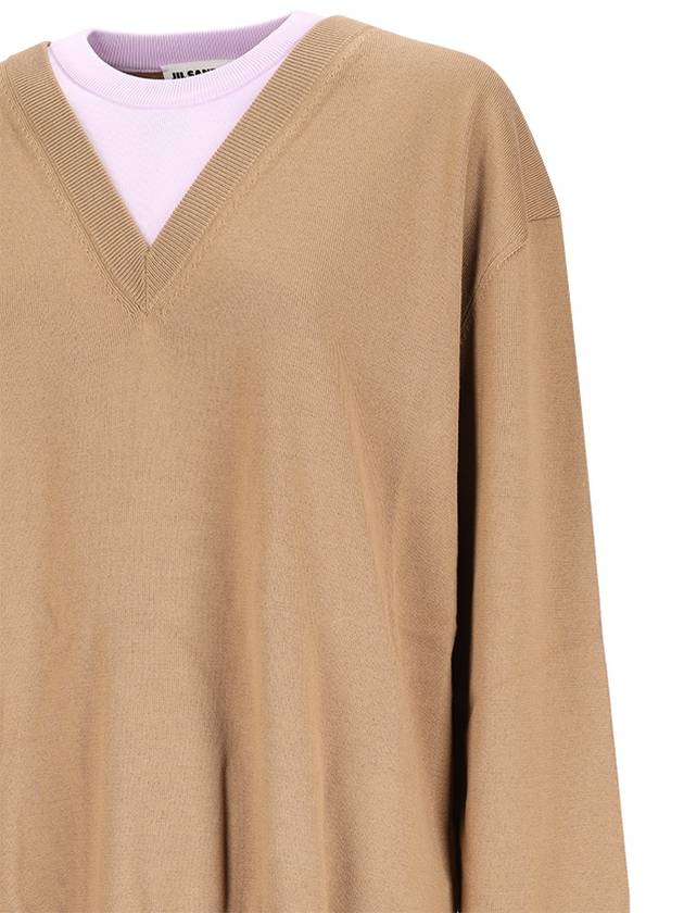 24FW Sweater J22GP0213 J14717 243 WALNUT - JIL SANDER - BALAAN 4