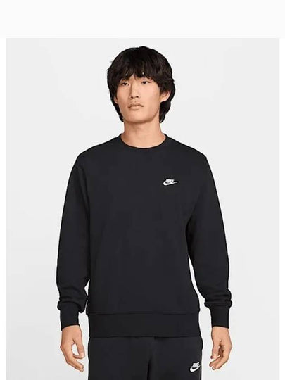 Club French Terry Crew Sweatshirt Black - NIKE - BALAAN 2