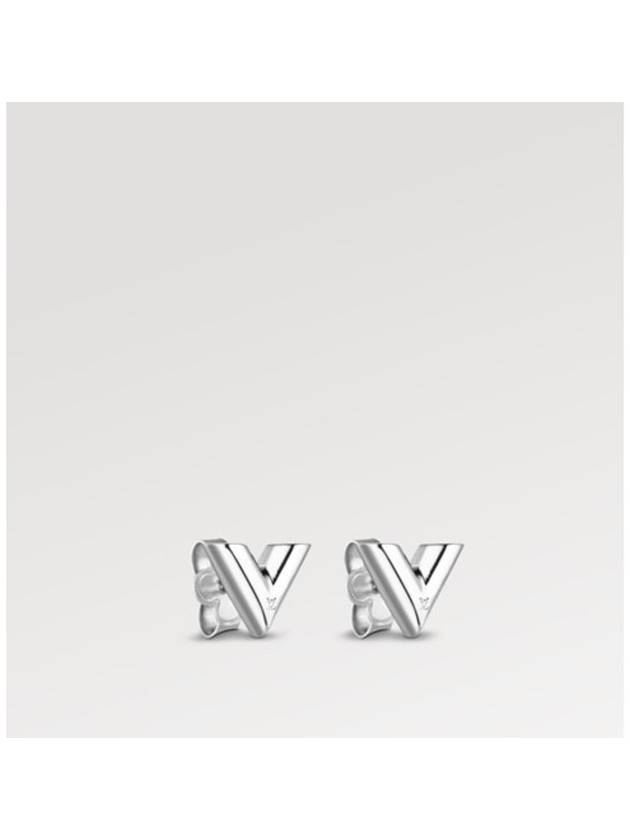 Essential V Stud Earrings Silver - LOUIS VUITTON - BALAAN 2