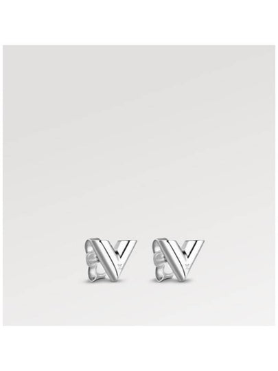 Essential V Stud Earrings Silver - LOUIS VUITTON - BALAAN 2