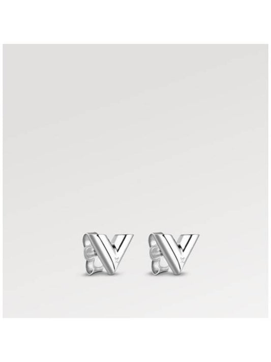 Essential V Stud Earrings Silver - LOUIS VUITTON - BALAAN 2