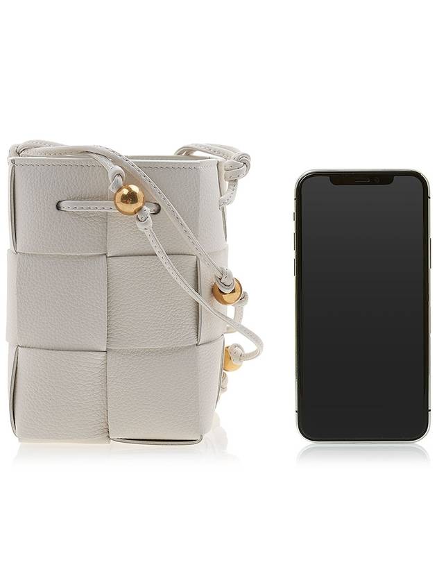 Cassette Intrecciato Mini Bucket Bag White - BOTTEGA VENETA - BALAAN 7