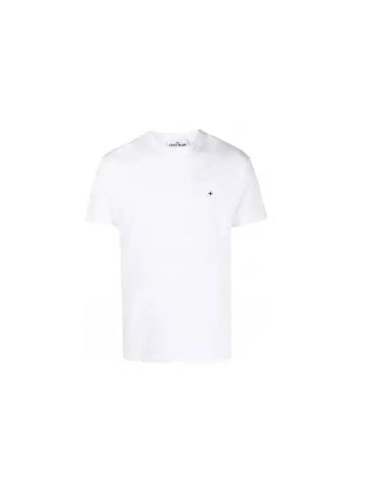 Men's Stellina Short Sleeve T-Shirt White - STONE ISLAND - BALAAN 2