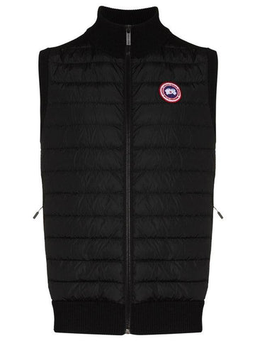 Hybrdige Slim Fit Merino Wool Padding Vest Black - CANADA GOOSE - BALAAN 1
