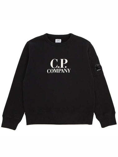 Kids U16 Basic Fleece Logo Sweatshirt Black - CP COMPANY - BALAAN 1