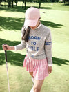 BORN TO GOLF CREW NECK SWEATER BORN TO GOLF CREW NECK SWEATER GRAY - MONBIRDIE GOLF - BALAAN 10