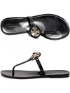 Miller Mini Flat Thong Flip Flop Black - TORY BURCH - BALAAN 2