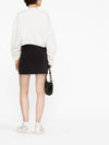 Logo Cropped Sweatshirt White - OFF WHITE - BALAAN 4