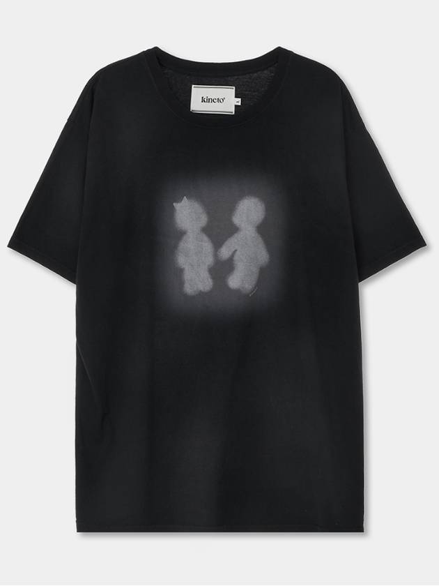 Sulfur Dyed Boy&Girl Print T Shirt_Dusty Black - KINETO - BALAAN 3