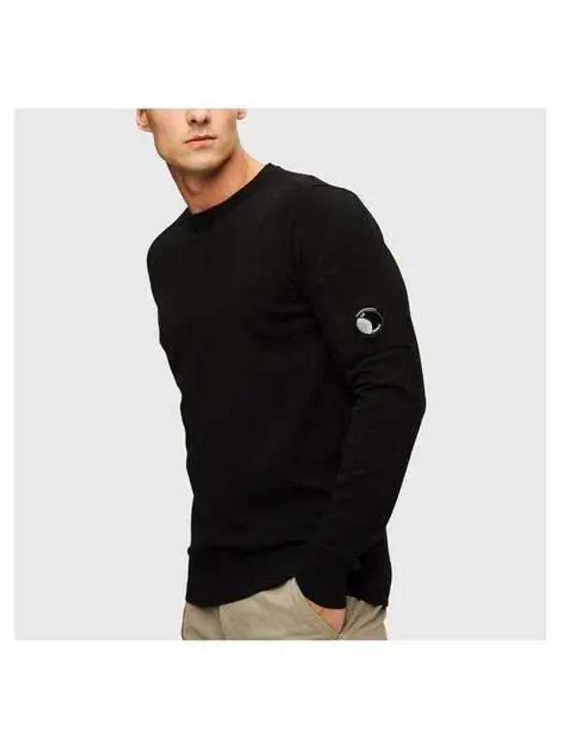 Lens Wappen Wool Knit Top Black - CP COMPANY - BALAAN 3