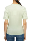 Flower Logo Cotton Short Sleeve T-Shirt Light Mint - GANNI - BALAAN 4