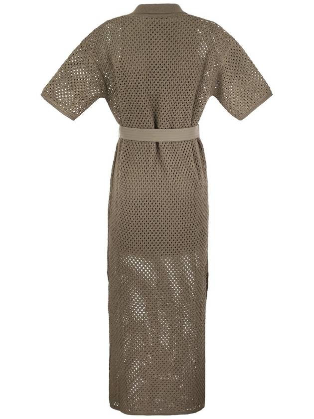 Midi Dress M78764A95C9447 Brown - BRUNELLO CUCINELLI - BALAAN 3