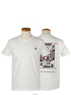 Skull Poker Graphic Print Short Sleeve T-Shirt White - ALEXANDER MCQUEEN - BALAAN 3