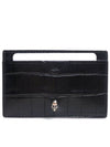 Embossed Leather Card Wallet Black - ALEXANDER MCQUEEN - BALAAN 2