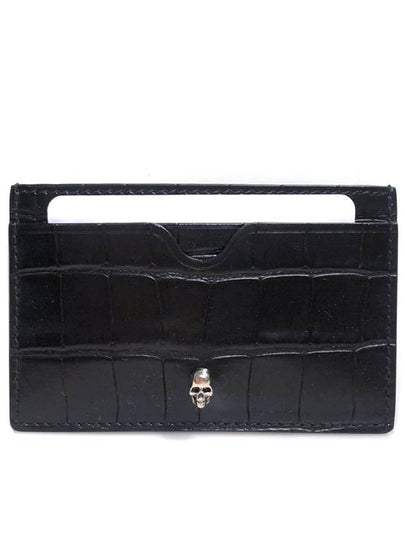 Embossed Leather Card Wallet Black - ALEXANDER MCQUEEN - BALAAN 2