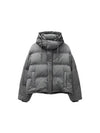 Oversized Nylon Puffer Down Jacket Grey - AMI - BALAAN 2