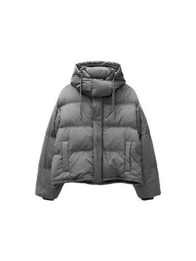 Oversized Nylon Puffer Down Jacket Grey - AMI - BALAAN 2