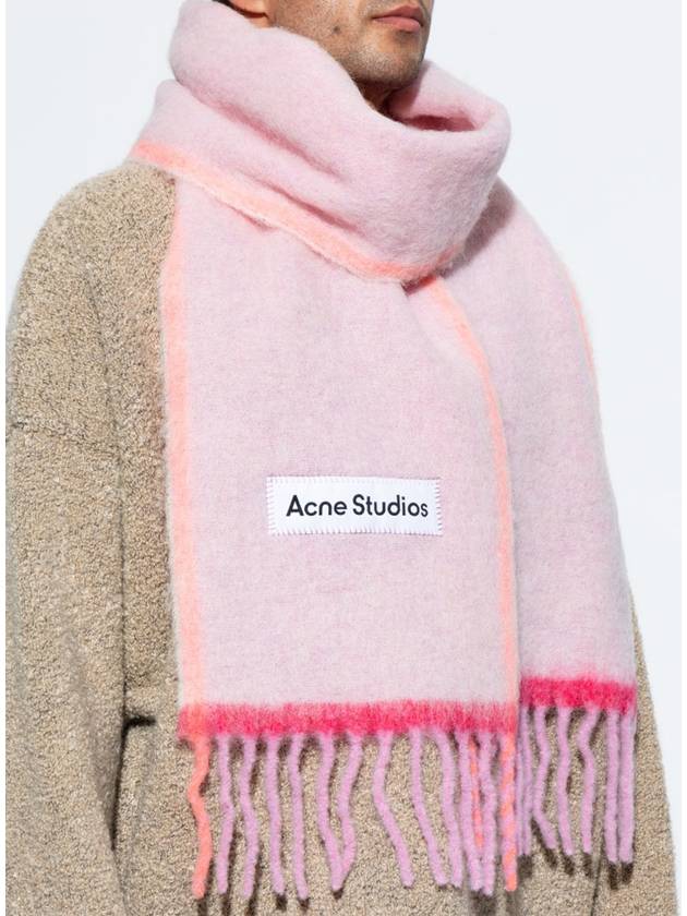 Mohair Wool Fringe Muffler Pink - ACNE STUDIOS - BALAAN 6