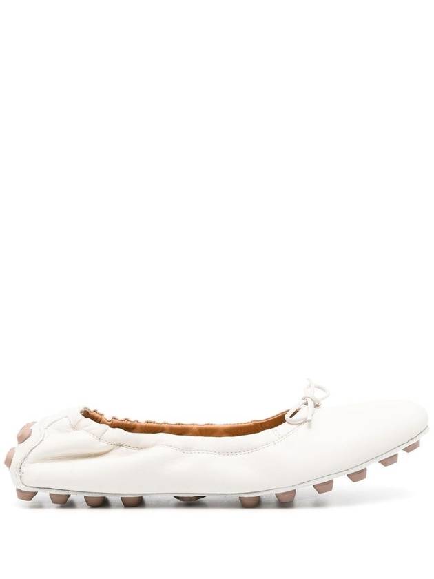 Women's Bubble Leather Ballerina White - TOD'S - BALAAN 2