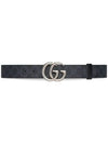 GG Marmont Reversible Leather Belt Black - GUCCI - BALAAN 1