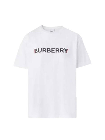 Cotton Short Sleeve T-Shirt White - BURBERRY - BALAAN 1